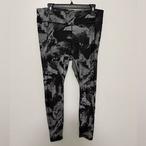 Reebok Women's Black and Gray Workout Leggings